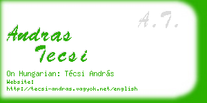 andras tecsi business card