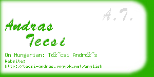 andras tecsi business card